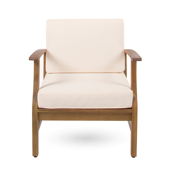 English Elm Perla Solid Acacia Outdoor Club Chair Slatted Hardwood Frame Resort Patio Seat 61442.00CRM-61442.00CRM