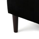 Christopher Knight Home® - Noble House - Kimiko Tufted Black Velvet Ottoman