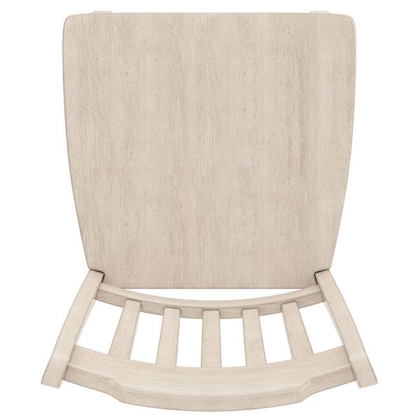 Homelegance By Top-Line Juliette Slat Back Bar Height Chairs (Set of 2) White Rubberwood