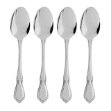 Lenox Oneida Chateau Fine Flatware Teaspoons, Set of 4 Metallic, STAINLESS METAL 2610004E