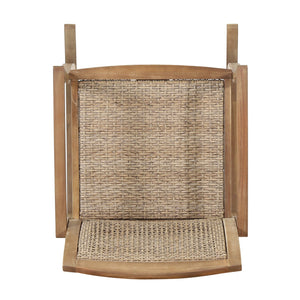 English Elm Christopher Knight Home® - ANTELOPE Acacia Wood Rocking Chair in Light Brown with Polyethylene Rattan Seat, Durable Outdoor Relaxer 71983.00MLBRN