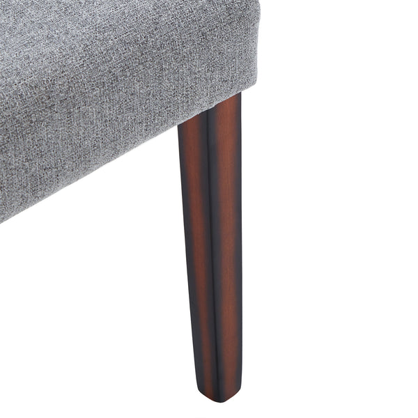 Homelegance By Top-Line Harmonn Upholstered Parson Dining Chairs (Set of 2) Espresso Rubberwood