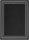 NRE02 Essentials Contemporary Outdoor Rug in Black Ivory - Durable, Pet Friendly & Easy Care!