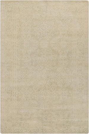 Surya Haven Handmade Wool Rug 2' X 3' - Elegant Low-pile Design, Durable & Timeless Home Accent Piece Beige Wool Hvn1215-23