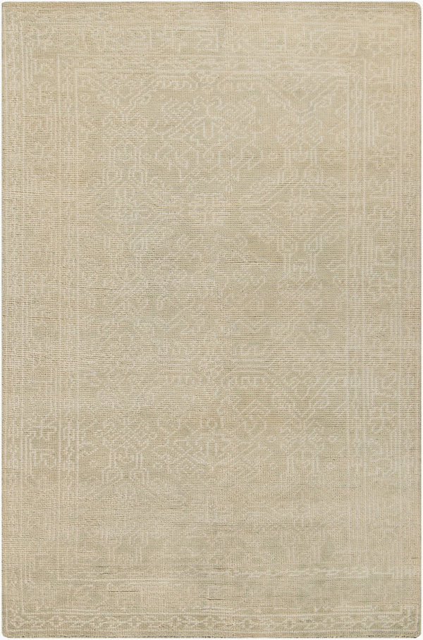Surya Haven Handmade Wool Rug 2' X 3' - Elegant Low-pile Design, Durable & Timeless Home Accent Piece Beige Wool Hvn1215-23