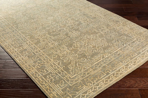 Surya Haven Handmade Wool Rug 2' X 3' - Elegant Low-pile Design, Durable & Timeless Home Accent Piece Beige Wool Hvn1215-23
