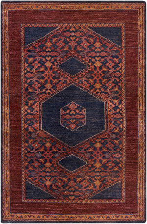 Haven HVN-1216 5'6" x 8'6" Handmade Rug HVN1216-5686  Magenta, Burgundy, Rust, Red, Navy Surya