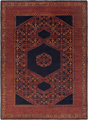 Haven HVN-1216 8' x 11' Handmade Rug HVN1216-811  Magenta, Burgundy, Rust, Red, Navy Surya