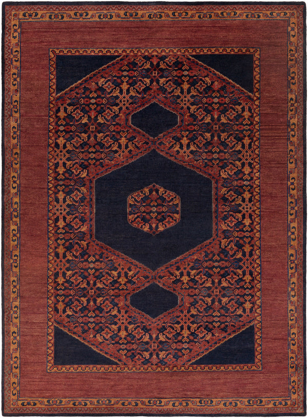 Haven HVN-1216 8' x 11' Handmade Rug HVN1216-811  Magenta, Burgundy, Rust, Red, Navy Surya