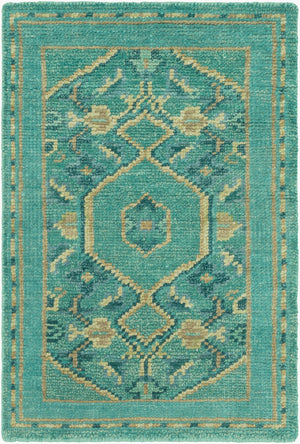 Surya Haven Handmade Wool Rug 2' X 3' - Elegant Low-pile Design, Durable & Timeless Home Accent Piece Medium Green Wool Hvn1217-23