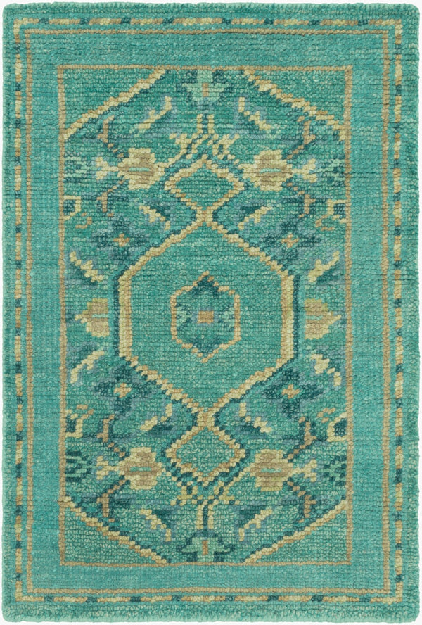 Surya Haven Handmade Wool Rug 2' X 3' - Elegant Low-pile Design, Durable & Timeless Home Accent Piece Medium Green Wool Hvn1217-23