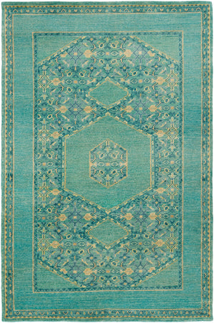 Haven HVN-1217 5'6" x 8'6" Handmade Rug HVN1217-5686  Medium Green, Emerald, Deep Teal, Olive, Grass Green Surya