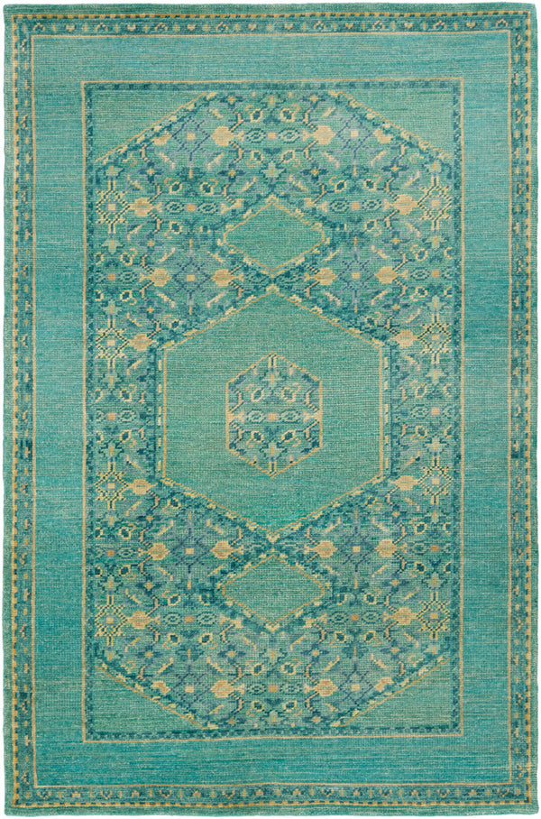 Haven HVN-1217 5'6" x 8'6" Handmade Rug HVN1217-5686  Medium Green, Emerald, Deep Teal, Olive, Grass Green Surya