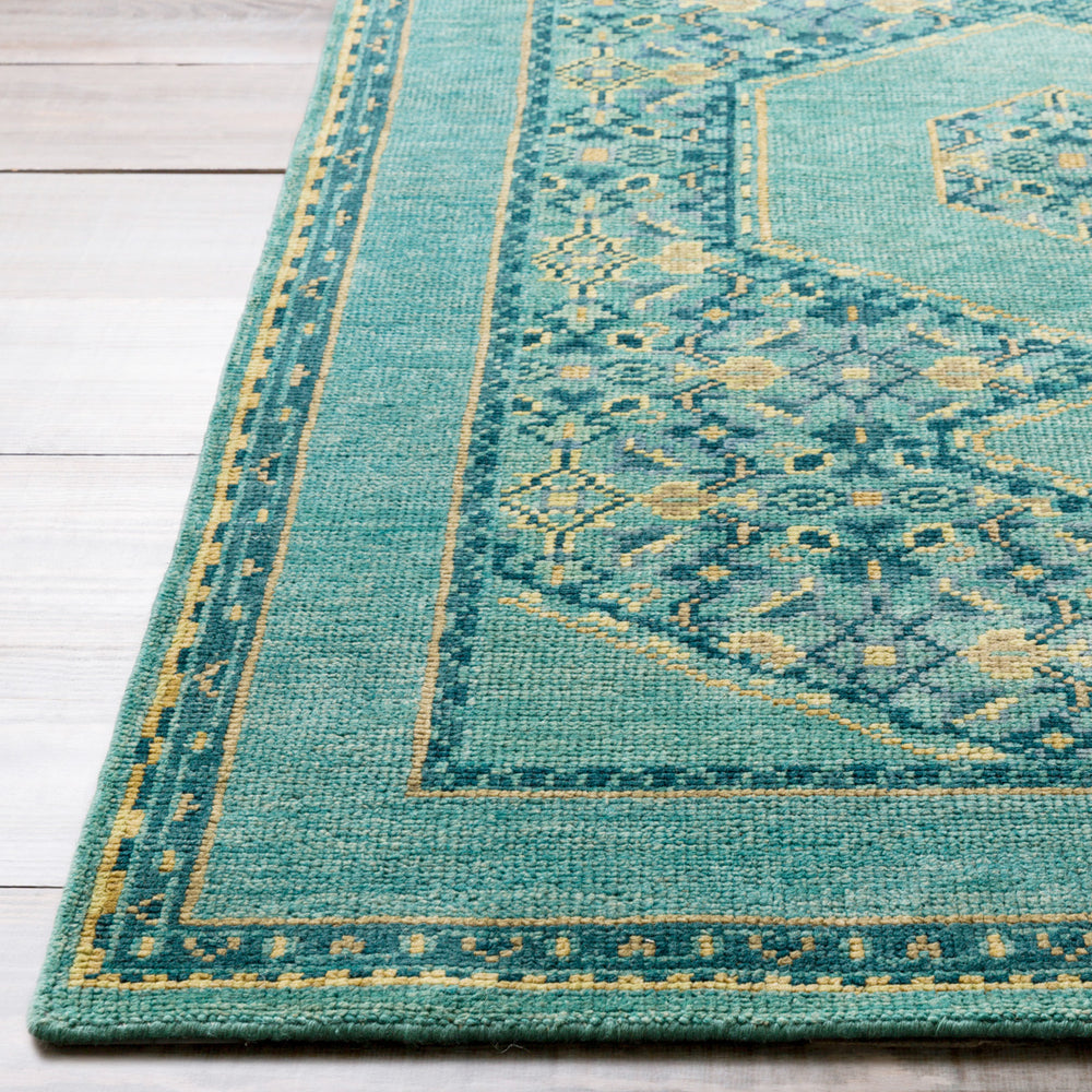 Haven HVN-1217 5'6" x 8'6" Handmade Rug HVN1217-5686  Medium Green, Emerald, Deep Teal, Olive, Grass Green Surya