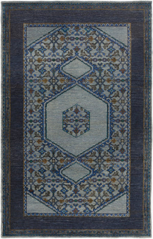 Surya Haven Handmade Wool Rug 2' X 3' - Elegant Low-pile Design, Durable & Timeless Home Accent Piece Navy Wool Hvn1218-23
