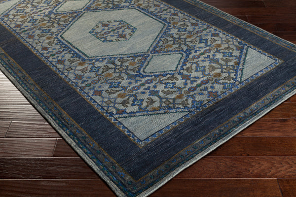 Haven HVN-1218 8' x 11' Handmade Rug HVN1218-811  Navy, Charcoal, Teal, Blue, Olive Surya