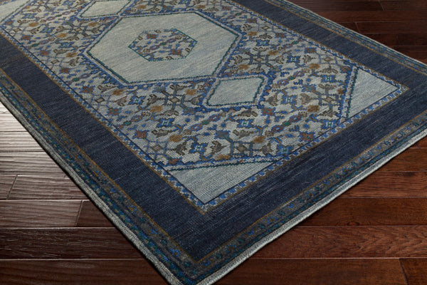 Surya Haven Handmade Wool Rug 2' X 3' - Elegant Low-pile Design, Durable & Timeless Home Accent Piece Navy Wool Hvn1218-23