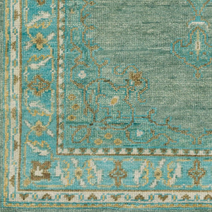 Surya Haven Handmade Wool Rug 2' X 3' - Elegant Low-pile Design, Durable & Timeless Home Accent Piece Emerald Wool Hvn1227-23