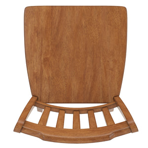 Homelegance By Top-Line Juliette Slat Back Wood Counter Height Chairs (Set of 2) Oak Rubberwood