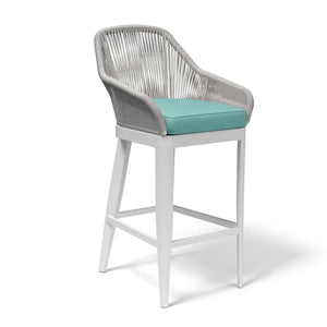 Miami Barstool in Dupione Celeste w/ Self Welt SW4401-7B-8067 Sunset West