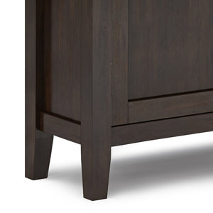 English Elm Redmond Low Storage Cabinet - Handcrafted Solid Wood In Rich Brunette Brown Finish, Elegant Design B136P159525-GIGA