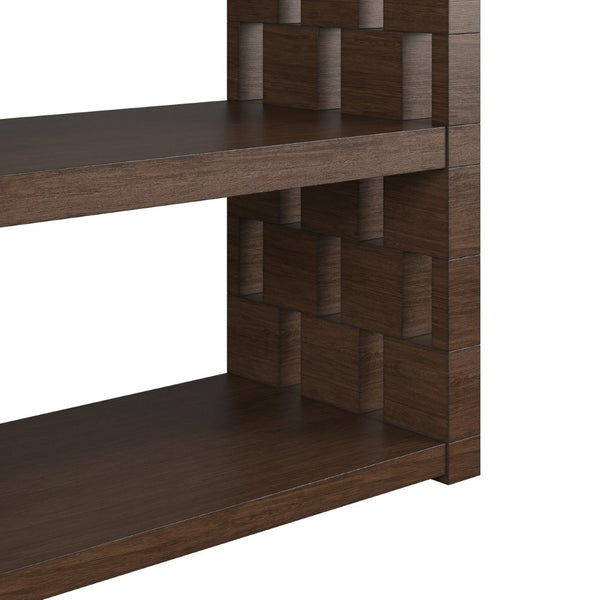 A.R.T. Furniture Verge Console Table - Handcrafted Walnut Finish, Geometric Design & Versatile Storage for Modern Spaces 337307-1960