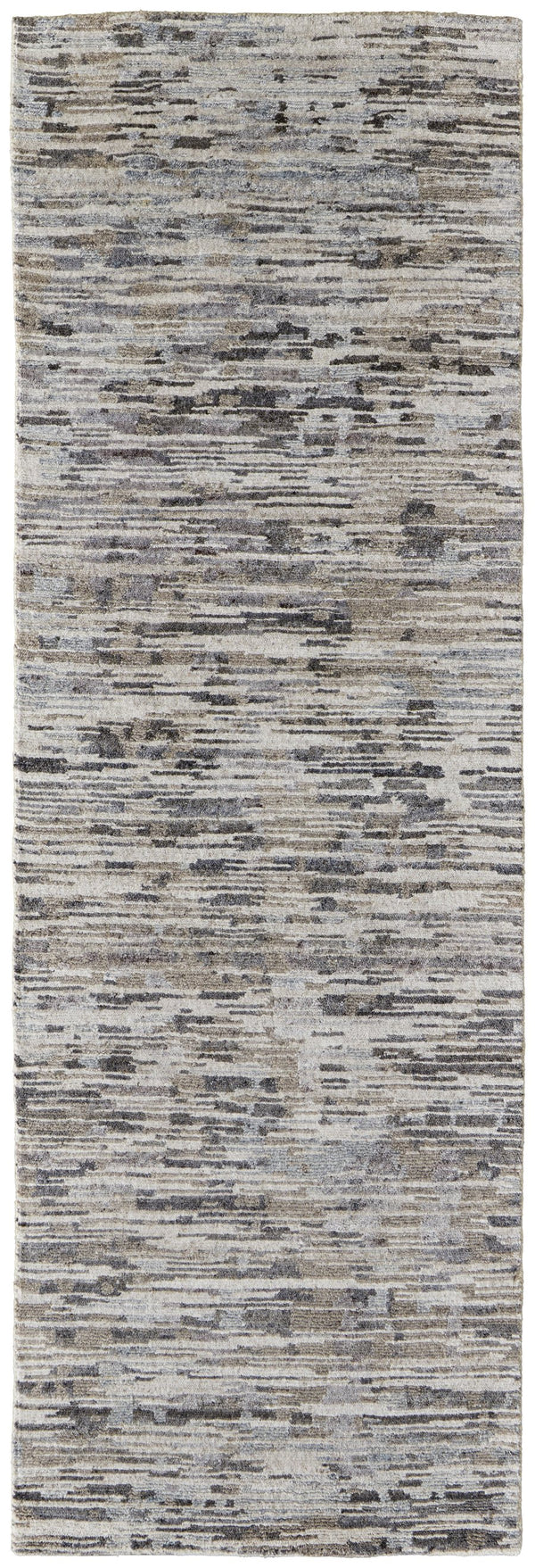 Feizy Rugs Conroe Hand-knotted Wool And Viscose Abstract Rug – Luxurious Modern Art For Your Home Décor Gray,Blue,Silver Wool,Viscose Cro6821fgry000i68