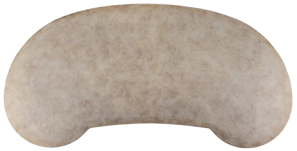 Hooker Furniture Melange Champagne Fluted Kidney Desk With Locking File Drawer, Wallpapered Interiors & Tapered Legs 638-10006