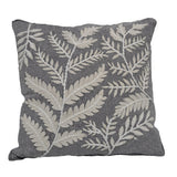 Embroidered Fern 20x20'' Pillow