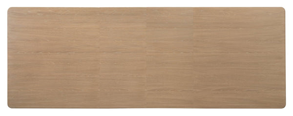 Hooker Furniture Banyon Desert Oak Rectangle Dining Table With Double Pedestals, 2X20" Leaves, Solid White Oak Finish 6081-75200-82