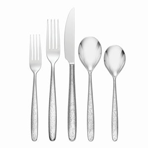 Lenox Oneida Storm 20 Piece Everyday Flatware Set, Service for 4 Metallic, STAINLESS METAL 894755