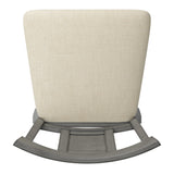 Homelegance By Top-Line Juliette Panel Back Counter Height Wood Swivel Chair Grey Rubberwood