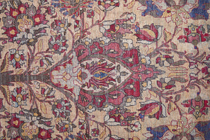 Feizy Rugs Rawlins Vintage-inspired Machine Made Polyester Oriental Rug With Intricate Patterns For Every Space Red,Tan,Pink Polyester Rln39hlfbgeivye76