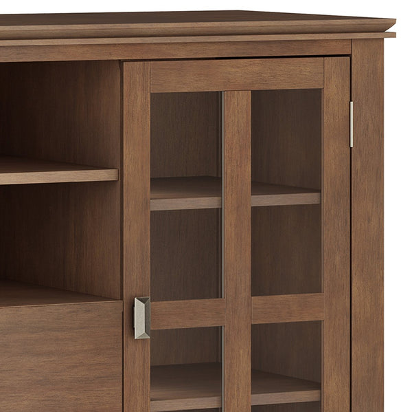 English Elm Artisan Tall Tv Media Stand - Rustic Natural Wood Storage Unit For Up To 60" Tvs, Stylish Design B136P158410