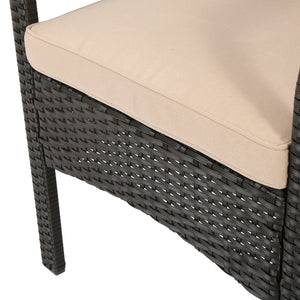 English Elm Christopher Knight Home® - CORDOBA PE Rattan 4-Pc Wicker Chat Set with Cushions, Iron Legs & Waterproof Fabric Comfort Brown+Tan 57458.00