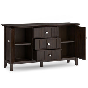 English Elm Bedford Sideboard Buffet - Handcrafted Dark Tobacco Brown Storage With Timeless Transitional Style B136P158488