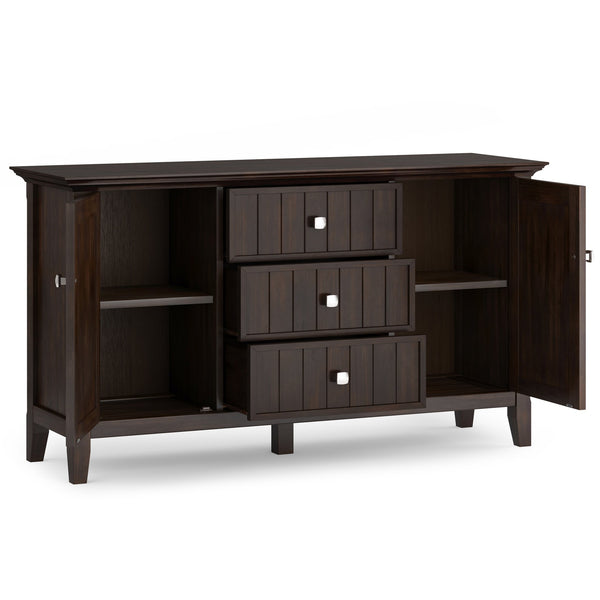 English Elm Bedford Sideboard Buffet - Handcrafted Dark Tobacco Brown Storage With Timeless Transitional Style B136P158488