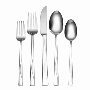 Lenox Oneida Stream 20 Piece Flatware Set Metallic, STAINLESS METAL B1076020A