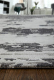 Feizy Rugs Zarah Viscose/Wool Hand Tufted Bohemian & Eclectic Rug Ivory/Gray/Blue 2'-6" x 12'