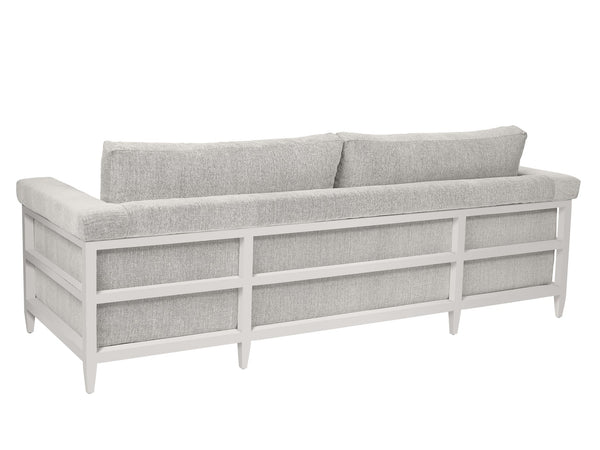 A.R.T. Furniture Atlas Sofa 100'' - Transitional Design With Fleur De Sel Finish, Cozy Chenille Fabric, And Comfort White Fabric In A Polyester,Chenille Blend,In A Gray And Beige Coloration 762521-5824