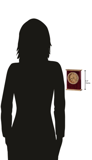 Hekman Furniture 645447 Elegant Rosewood Hall Table Clock - Timeless Design, Brass Accents, Quartz Movement Beauty Rosewood Laurel Tabletop Clock 645447