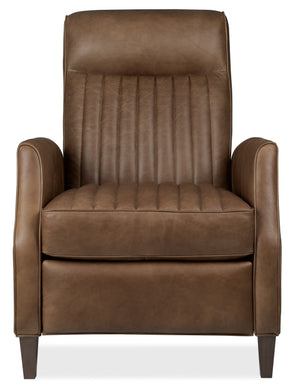 Hooker Furniture Denver Top-grain Leather Push Back Recliner with Hardwood Frame Transitional Lounge RC843-PB-088