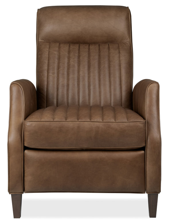 Hooker Furniture Denver Top-grain Leather Push Back Recliner with Hardwood Frame Transitional Lounge RC843-PB-088