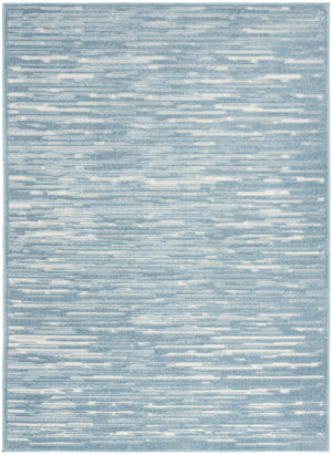 Nourison Casual CSU04 Machine Made Loom-woven Borderless Design Indoor Only Modern Coastal, Nautical & Beach Rug Blue, Blue 100% Polypropylene 99446984630