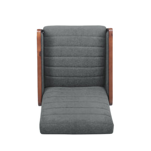English Elm Christopher Knight Home® - Fabric Mid-Century Recliner Chair Grey – Pushback Upholstered Seat, Channel Stitching, Birch Wood Frame, Cozy 70451.00FGRY