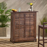 Christopher Knight Home® - Noble House - Riviera Acacia Wood Bar Table with Storage, Rich Mahogany