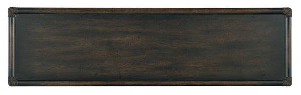 Hooker Furniture Retreat Coastal Rattan Dresser With Rope-Trim, Pewter Pulls And Cedar-Lined Drawers For Storage Dark Wood 6950-90202-99