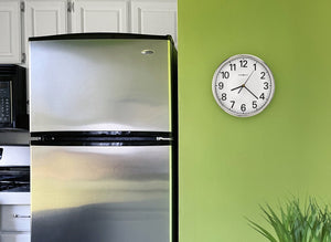 Hekman Furniture 625561 Hamilton Wall Clock - Elegant 12-inch Silver Tone Design With Easy-to-read Arabic Numerals  Hamilton Wall Clock 625561