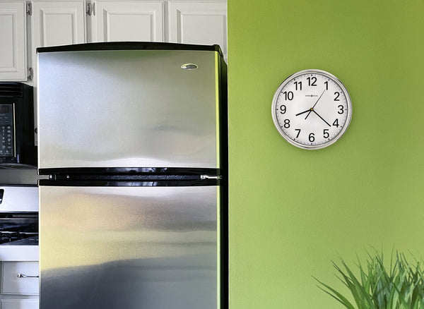 Hekman Furniture 625561 Hamilton Wall Clock - Elegant 12-inch Silver Tone Design With Easy-to-read Arabic Numerals  Hamilton Wall Clock 625561