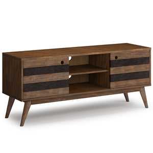 English Elm Clarkson Low Tv Stand - Handcrafted Rustic Acacia Wood Media Console For Stylish Home Entertainment B136P158781